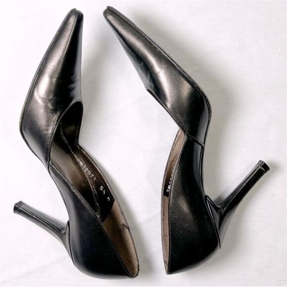Stuart Weitzman Leather Metallic Pumps - Picture 1 of 6